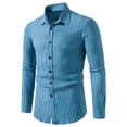 thumbnail image 1 of Tops para hombre Camisas Blusas Elegantes Camisas casuales de manga larga Camisa de cobertura con botones de moda sólida en camisa ondulada Odeerbi ODB-5, 1 of 9