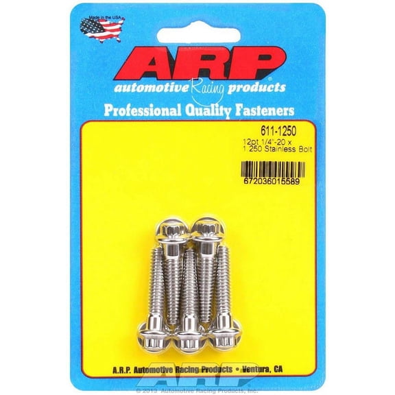 ARP INC. 611-1250 1/4-20 X 1.250 12PT SS BOLTS