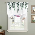 thumbnail image 2 of Easter Eggs Balloon Curtains for Windows, Bedroom Curtains 54 Inch Length, Spring Watercolor Bunny Eucalyptus Leaf Tie Up Curtains Panels Thermal Insulated Bathroom Curtains Window 42"x54", 2 of 8