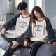 thumbnail image 3 of Pijamas de pareja de otoño e invierno con forro polar grueso y cálido de coral para mujer, conjunto de ropa de invierno para el hogar con bonitos dibujos animados para hombre, 3 of 6