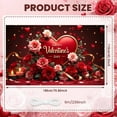 thumbnail image 2 of Red Heart Valentine's Day Banner Pink Flower Dance Party Display Balloon Decor Cupcake Design Romantic Backdrop for Valentine's Day Party Dance Event Romantic Celebration, 2 of 9