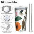 thumbnail image 4 of Pioneer Flower and Bird 10oz Tumblers Stainless Steel Tumbler with Lid and Straw,Vacuum Insulated Double Wall Travel Tumbler Cups with Cleaning Brush for Coffee, Tea, 4 of 4
