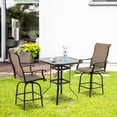 thumbnail image 2 of Outdoor Patio Chairs Set of 2 with Swivel and Armrests / Comfortable Seating for Balcony Enjoyment, 2 of 4