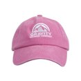 thumbnail image 2 of Gravity Outdoor Co. Pigment Dyed Adjustable Baseball Cap - White Logo - Pink, 2 of 2