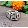 thumbnail image 4 of 1.90Ct Ascher Cut Lab Created Diamond Men's Band Ring 14K White Gold Plated, 4 of 4