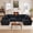 Black, variant on 138.5" Modular U-Shaped Sectional Sofa, 6-Seater Black Couches for Living Room with Reversible Chaise, Striped Corduroy Fabric, Customizable Layout