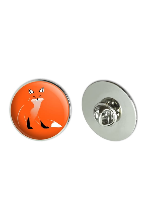 Stylish Red Foxy Fox Metal 1.1" Tie Tack Hat Lapel Pin Pinback