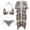 Aztec Cow, variant on XYZCANDO Goth Bat Women's Triangle Bikini String Bikini Set Plus Size Swimsuit Sexy Bathing Suits Cheeky Swimwear with Beach Cover Ups Cardigan Flowy Robe Cover Up Summer Clothes