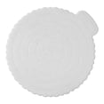 thumbnail image 2 of Base para tartas con asa, bandeja circular blanca para servir, base redonda reutilizable para tartas. 155 cm x 175 cm, 2 of 9