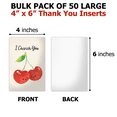 thumbnail image 2 of Pro Supply Global 50 Count of I Cherrish You 4x6 Thank You Insert Cards, 2 of 6