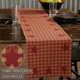 thumbnail image 3 of VHC Brands Burgundy Star, Cotton, 13x72, Woven Runner, Red, Rect, 3 of 5