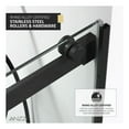 thumbnail image 6 of ANZZI Sliding Frameless Shower Door Stellar Series 76 in. H x 48 in. W Matte Black, 6 of 8