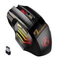 thumbnail image 1 of RatóN InaláMbrico Gamer para Computadora 2.4G RGB RatóN Recargable para Juegos RatóN USB Bluetooth Ratones ErgonóMicos Silenciosos, 1 of 5