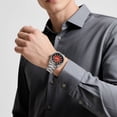 thumbnail image 5 of BERNY Men's Quartz Watch - Volcanic-Inspired Design, Japanese Movement, 10ATM Waterproof Dress Wristwatch, AR Coating Sapphire Crystal Super Luminous, 5 of 11