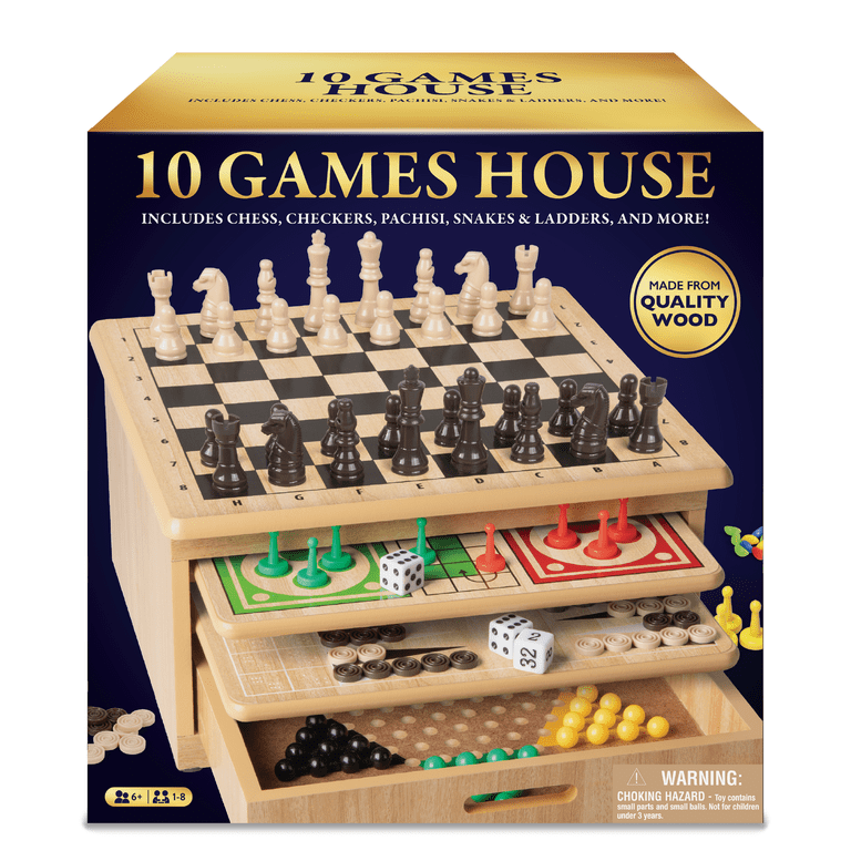 Classic Games 10-in-1 Game House with Wooden Storage Case photo 8