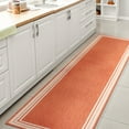 thumbnail image 4 of JONATHAN Y SANTA MONICA 2 x 8 Runner Rug, James Border Stripe - Orange/Cream, SMB201D-28, 4 of 9