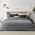 thumbnail image 2 of Queen Comforter Set - Cooling and Warm Bed Set, Charcoal Black Reversible Bedding for All Season, 2 of 6
