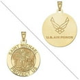 thumbnail image 4 of PicturesOnGold.com Saint Michael Doubledside AIR Force Religious Medal - 3/4 Inch Size of a Nickel - Solid 14K White Gold, 4 of 4