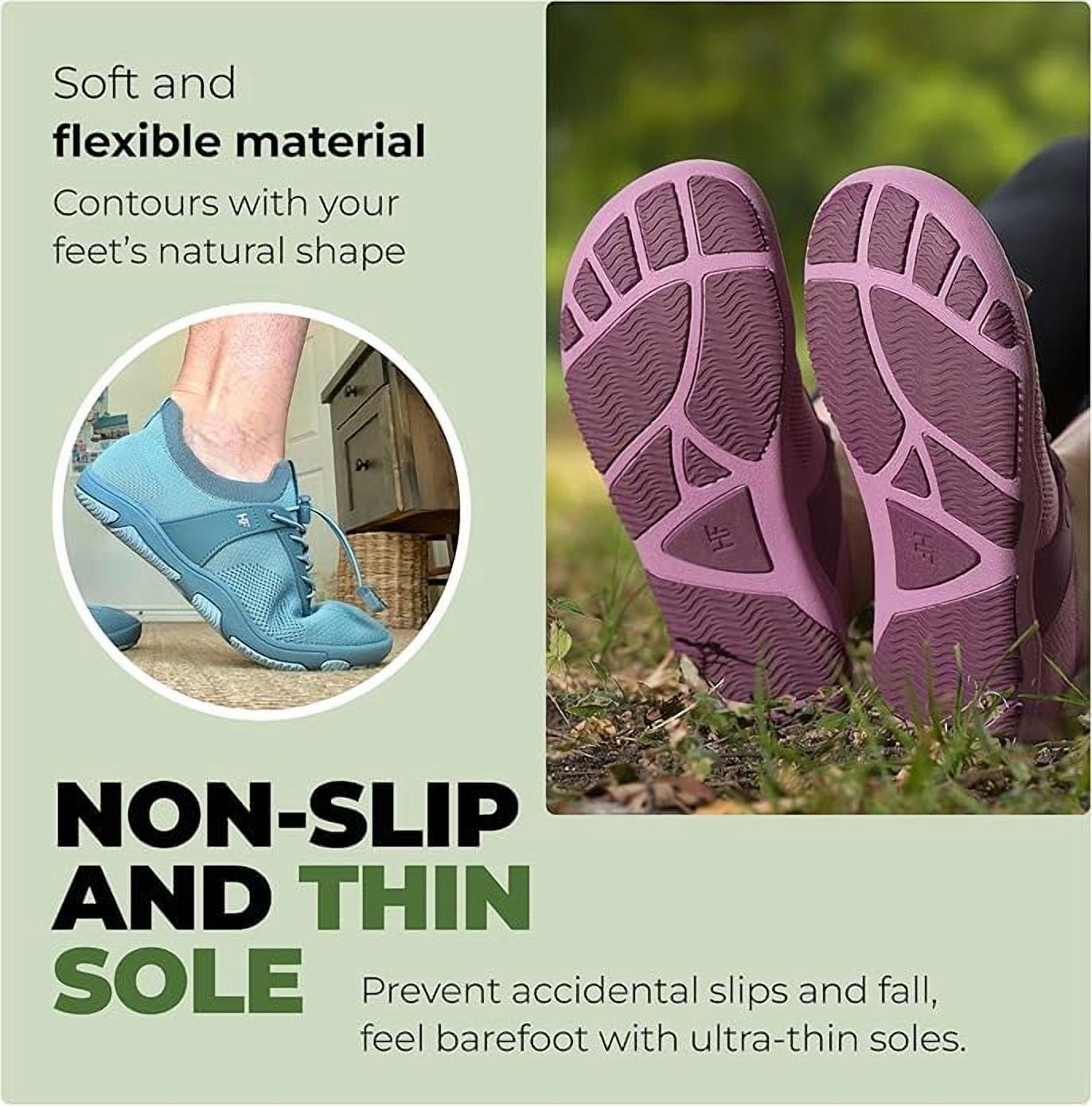 Hike Footwear Theora Pro Barefoot Shoes - Wide Toe Box, Breathable Lightweight Ergonomic Shoes for Walking & Hiking, Non-Slip Durable Sole, Zero Drop for Women and Men
