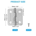 thumbnail image 2 of Bisagras Pequeñas Uxcell de 0.7 pulgadas para Cajas de Joyería con Tornillo para Cajas de Madera de Joyería Plata 12 Paquete, 2 of 6