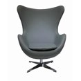 thumbnail image 1 of Canadian Egg Leatherette Lounge Chair Grey, 1 of 3