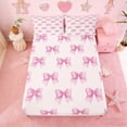 thumbnail image 5 of Erosebridal Dreamy Princess Bowknot Full Size Sheets,Cute Pink Bowknot Bed Sheets For Bowknot Lovers 4pcs, 5 of 6