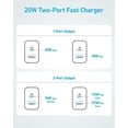 thumbnail image 2 of Anker Charger, USB C Charger Block, 2-Pack 20W Fast Wall Charger Compatible for iPhone 17/16/15/15 Pro/Pro Max/iPad Pro and More, with 2 Pack 5 ft USB-C Cable, 2 of 6