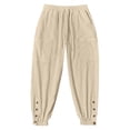 thumbnail image 5 of Men's Cotton Loose Casual Drawstring Elastic Waist Sports Pants, Sweatpants, Joggers, Solid Color with Pockets, Straight Leg Comfort Fit, Quick Dry Breathable, Gym Workout Daily, 5 of 8