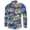 thumbnail image 3 of Camisas navideñas para hombre, camisas de manga larga con botones, camisas de Papá Noel para fiestas al aire libre, camisas de calle de invierno con elástico hacia abajo, 3 of 5