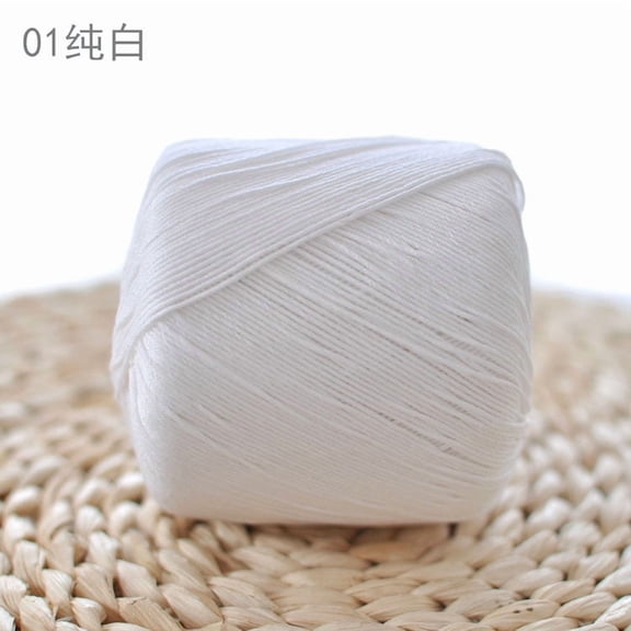 Namzi 80g Multicolor Crochet Thread Premium Cotton Thread for Detailed Handwork, Versatile Threadart Crochet Supplies,White