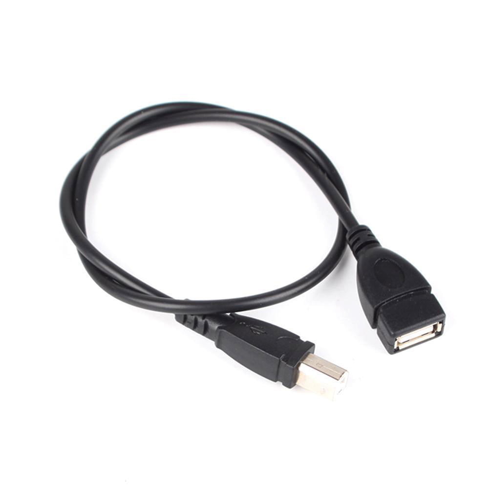 Length: 50cm CHNAN USB 2.0 Male to USB 2.0 Type-B Female Printer/Scanner Adapter Cable for HP Color : Black Epson Dell Black