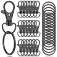 thumbnail image 1 of Ganchos Giratorios con Mosquetón Segauin 100PCS Negro Anillos para Llaves de 32 mm, 1 of 6
