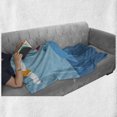 thumbnail image 6 of Whale Soft Flannel Fleece Throw Blanket, Art of Romantic Lover Mammals in Ocean Sun and Clouds Animal Fun Love Print, Cozy Plush for Indoor and Outdoor Use, 50" x 70", Blue and Pink, by Ambesonne, 6 of 6
