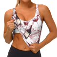 thumbnail image 3 of Fotbe Watercolor Wine Sujetador Deportivo Largo sin Aros para Mujer con Almohadillas y Soporte Medio, Transpirable y Absorbente, Camiseta Tipo Chaleco o Tank Top-Medium, 3 of 8