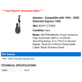 thumbnail image 2 of Antenna - Compatible with 1996 - 2000 Chevy Express 1500 1997 1998 1999, 2 of 2