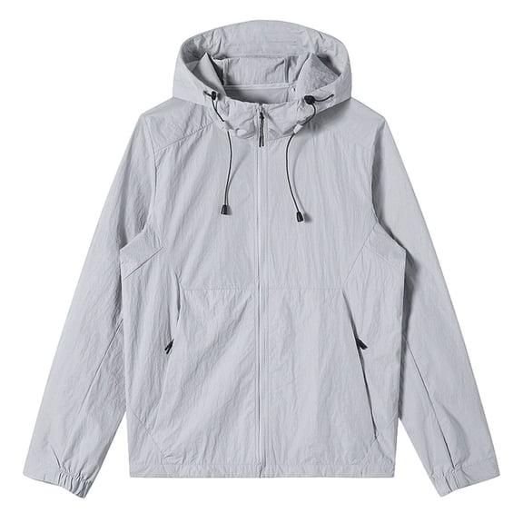 Cxenplz Men's Packable Rain Jacket Lightweight Waterproof Raincoat with Hood for Outdoor Travel Hiking Cycling