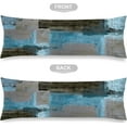 thumbnail image 3 of Teal Grey Body Pillow Cover Black Grey Blue Abstract Art Painting Long Pillow Case with Zipper Decorative Bedding Pillowcase Modern Pillow Covers Soft Cushion Pillow Case for Bedroom,Couch,20"x54", 3 of 3