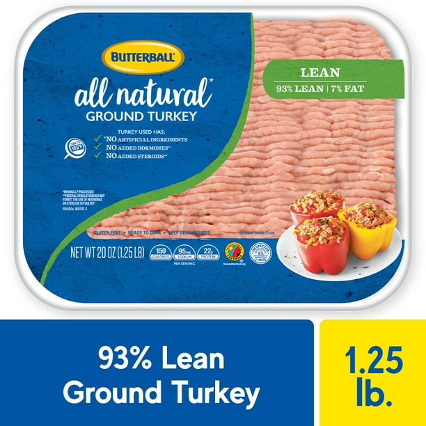 Butterball All Natural Fresh 93%/7% Lean Ground Turkey, 1.25 lbs.