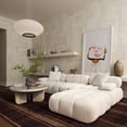 thumbnail image 2 of Calliope Cream Vegan Shearling Modular Corner Chair, 2 of 4