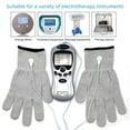 thumbnail image 2 of Conductive Fiber Electrode Gloves for TENS Machine, EMS Massager, Pain Relief, Circulation Therapy, Electrotherapy Hand Mitts with Wire, Universal Fit for Various Conditions, 1 Pair Grey, 2 of 8