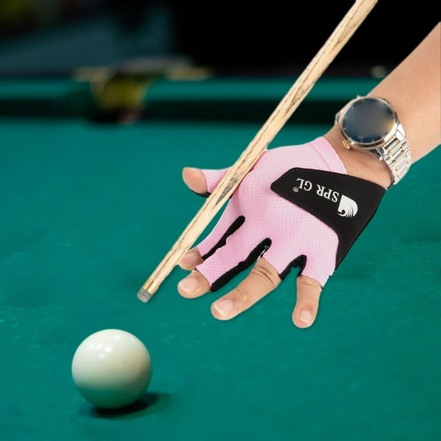 Guantes para tacos de billar, guantes para s separados, mano izquierda, juego antideslizante, ropa de práctica Rosa