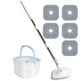 thumbnail image 5 of Moclever Spin Mop and Bucket with Wringer Set, Flat Floor Mop and Bucket Set with Clean and Dirty Water Separate System 2 Replaceable Reusable Washable Microfiber Mop Pads, 5 of 14
