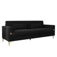 thumbnail image 3 of New Luxury Velvet Sofa for Living Room with Gold Accents - Modern 3-Seat Couch with Plush Cushions, Perfect for Living Room and Office Decor, 3 of 9