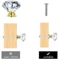 thumbnail image 2 of 10 Uds manijas perillas de puerta puertas de cristal de diamante transparente decoración de armario y cajones de muebles con tornillos, 2 of 5