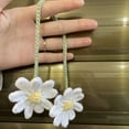 thumbnail image 6 of Dbuoem Handmade Flower Ornament Realistic Car Rear View Mirror Hanging Charm Automotive Interior Ornament, 6 of 7