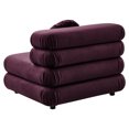 thumbnail image 6 of Modular Armless Chair, Tufted, Red, Velvet, Living Room Lounge Cafe Lobby Hospitality Restaurant, Modern Contemporary, HB37182, 6 of 11