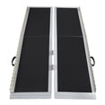 thumbnail image 3 of Anvazise Folding Wheelchair Ramp,5ft Portable Aluminum Alloy Handicap Ramp,Non-slip Seamless Hinge Ramp,Barrier Free Mobility Aid,Capable of Supporting up to 600 PoundsBlack, 3 of 8