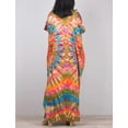 thumbnail image 6 of Bsubseach Women's Colorful Kaftan Short Sleeve Ankle Length Dress, Swimsuit Cover-Up, 6 of 6