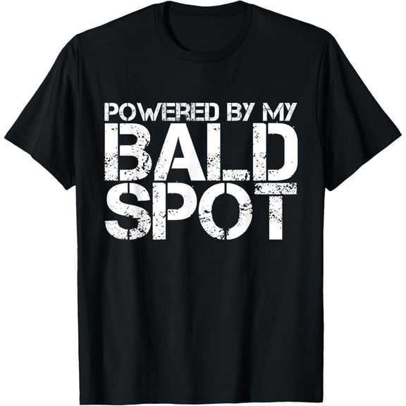 Playful Comfort Tee - Gag Gift For Bald Man Funny Hair Loss Shirt Powered T-Shirt