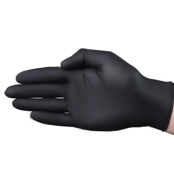 VGuard A11A31 Nitrile Gloves - 1 Box 100CT 3.5mil Small Black Disposable Gloves